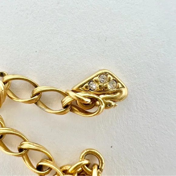 Swarovski Blue Bird Enameled Gold Plated Necklace Rhinestone Whimsical Classic